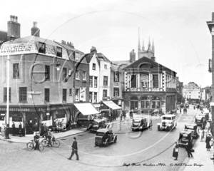 High Street and Guildhall, Windsor by Castle Hill in Berkshire c1940s