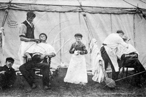 Camp Barber in a Military Camp based, Reading in Berkshire c1900s