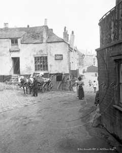 Street view of St Ives in Cornwall c1928