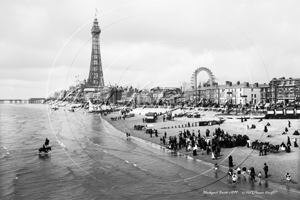Blackpool Tower & Beach, Blackpool in Lancashire c1899