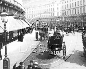 Regent Street with Hansom Cabs in London c1890s