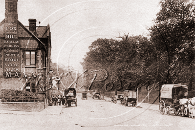 Fox on the Hill Public House on Denmark Hill, Camberwell in South East London c1906
