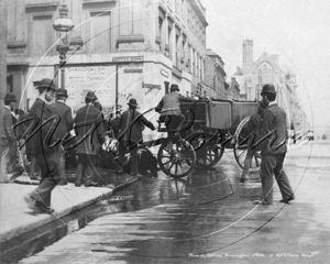 A Horse in distress at the junction of Congreve Street, Birmingham in Warwickshire c1900s