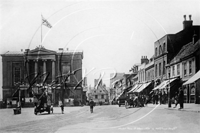 Picture of Herts - St Albans, Market Place and Town Hall c1910s - N2950
