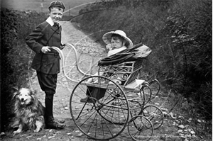 Picture of Misc - Kids, Baby in pushchair c1890s - N3103