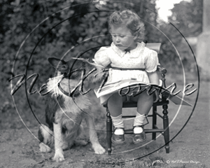 Picture of Misc - Kids, Young Girl and her Dog c1930s - N095