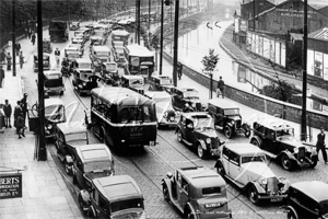 London Road, Nottingham in Nottinghamshire 23rd September 1950