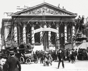 Royal Exchange during George V's Coronation in London c1911
