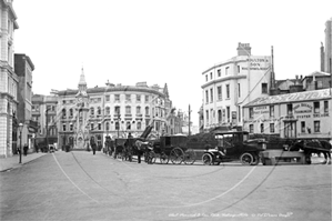 Picture of Sussex - Hastings, Albert Memorial and Taxi Rank c1900s - N3380