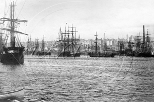 The Harbour, Aberdeen in Scotland c1890s