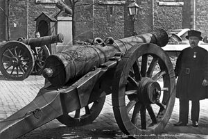 Cannons at The Towr of London in London c1890s