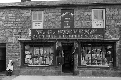 Picture of Cornwall - St Just, Drapers Shop, W G Stevens c1900s - N3464