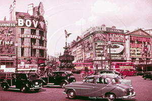 Piccadilly Circus in Central London c1950s