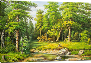 Picture of Landscapes - River and Forest Scene - O055