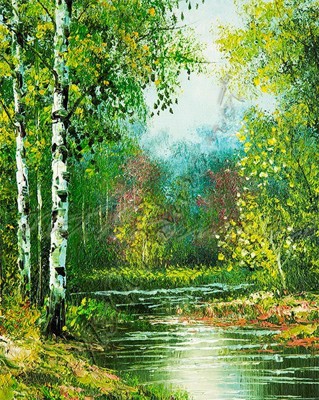 Picture of Landscapes - Colourful River Scene - O077