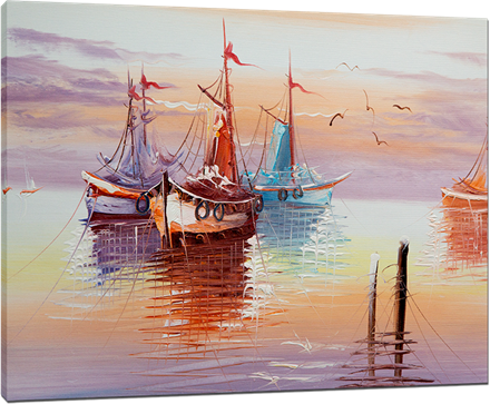Picture of Seascapes - Fishing Boats - O081