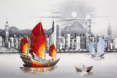 Picture of Landscapes - Hong Kong Harbour - O028