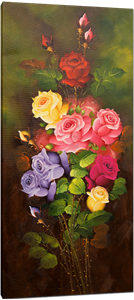 Picture of Flowers - Roses - Multi-coloured Tall Bunch - O020