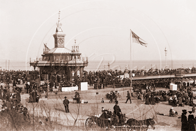 Seaside and Pier View, Bournemouth Beach in Dorset c1900s
