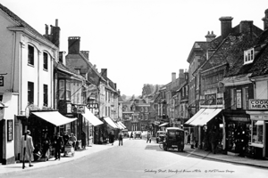 Salisbury Street, Blandford Forum in Dorset c1920s