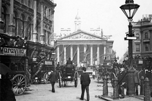 The Royal Exchange in the City of London c1890s