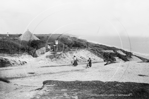 Cliff and Beach, Highcliffe in Dorset c1900s