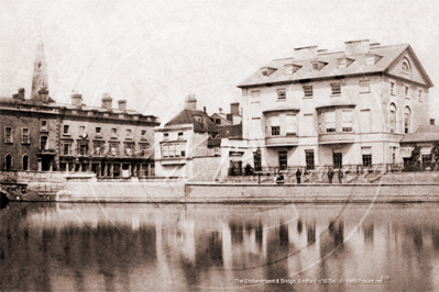 Embankment and Bridge, Bedford in Bedfordshire c1870s