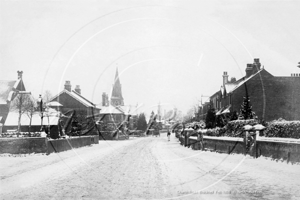 Picture of Berks - Bracknell, Church Road in Winter c1908 - N4581