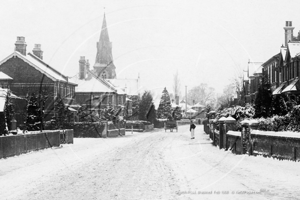 Picture of Berks - Bracknell, Church Road in Winter c1908 - N4582