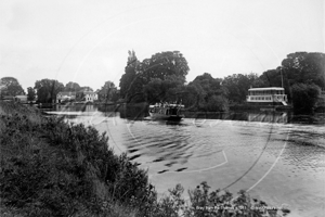 Picture of Berks - Bray, Bray from The River Thames with Ferry c1911 - N4715