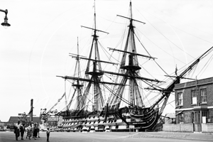 HMS Victory, Portsmouth in Hampshire c1950s