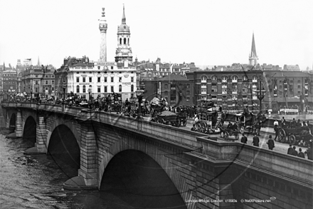 Picture of London - London Bridge on The Thames c1890s - N4990