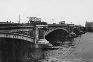 Busy Blackfriars Bridge and The River Thames in London c1910s