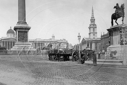 Trafalgar Square, London c1869