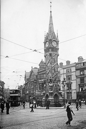 Picture of Leics - Leicester, High Street and Clock Tower c1910s - N5283